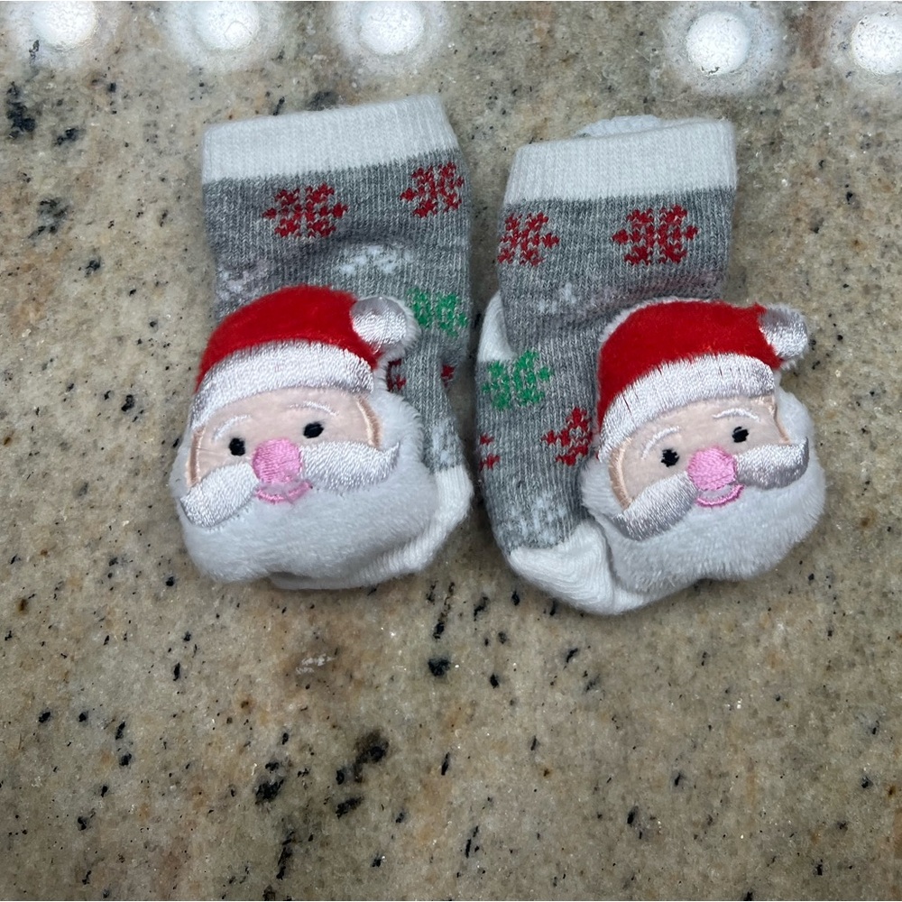 Santa socks newborn